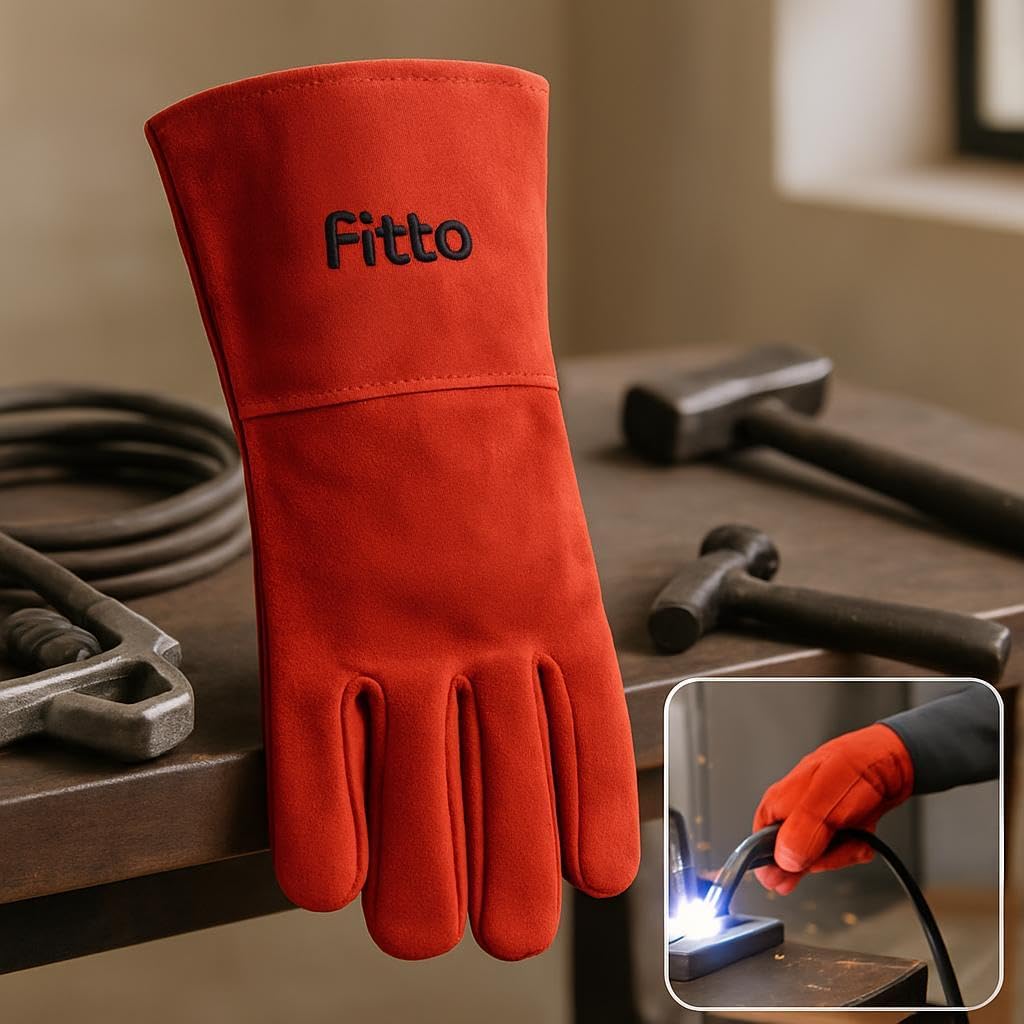 96 Pieces Durable Welding Gloves for Heavy Duty Protection and Comfort