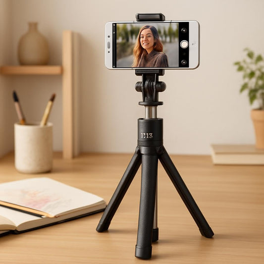 Selfie Stick with Large Reinforced Tripod Stand for Smartphones and Cameras