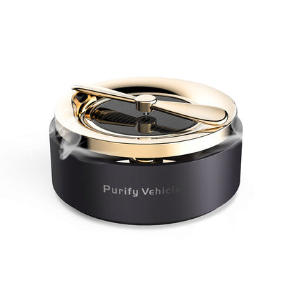 Solar-Powered Portable Air Purifier - Eco-Friendly, Energy-Efficient, Black & Silver