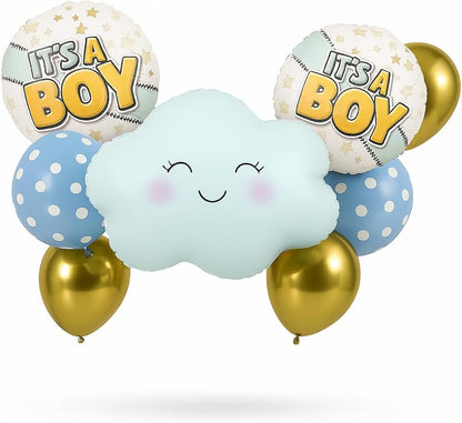 It's a Boy Balloons 8 Pieces per Card – Kids Party Birthday Decorations