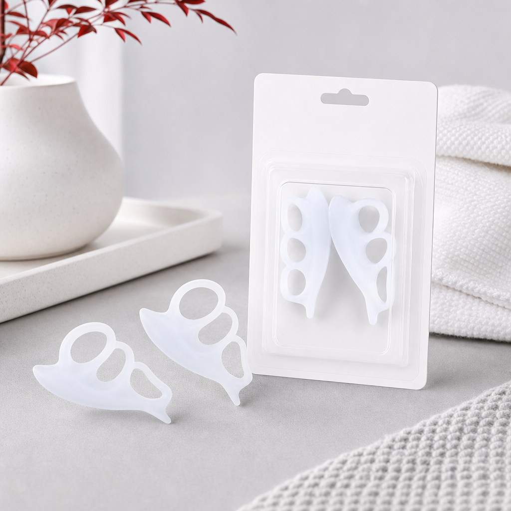 144 Pieces Three-Loop Gel Toe Separator Cushions (Soft Reusable Toe Spacer Rings for Friction Reduction)
