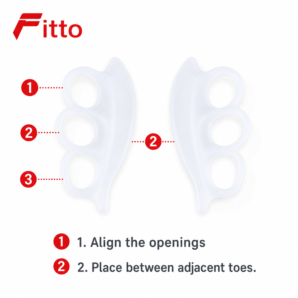 144 Pieces Three-Loop Gel Toe Separator Cushions (Soft Reusable Toe Spacer Rings for Friction Reduction)