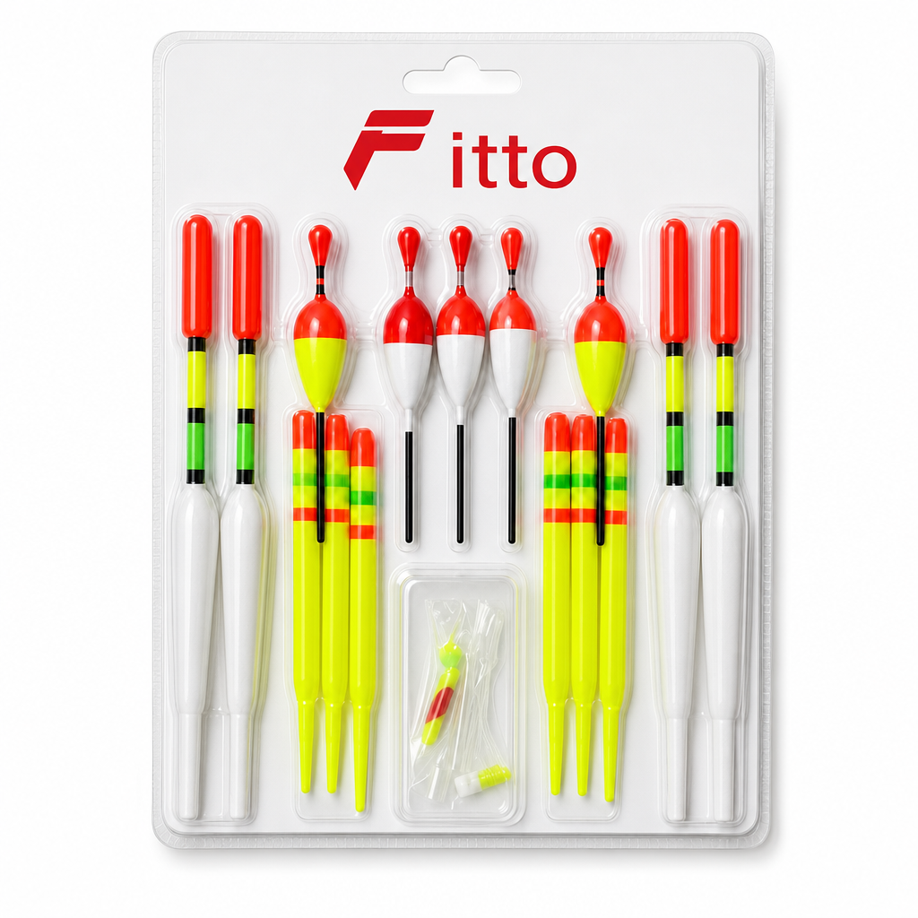 96 Pieces Fishing Bobbers Sets (High-Visibility Floats in Multiple Sizes for Lake and River Angling)