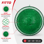 96 Pieces Round Fishing Nets (Green Mesh Catch Net with Circular Frame for Bait Fish – Shrimp and Small Aquatic Catch)