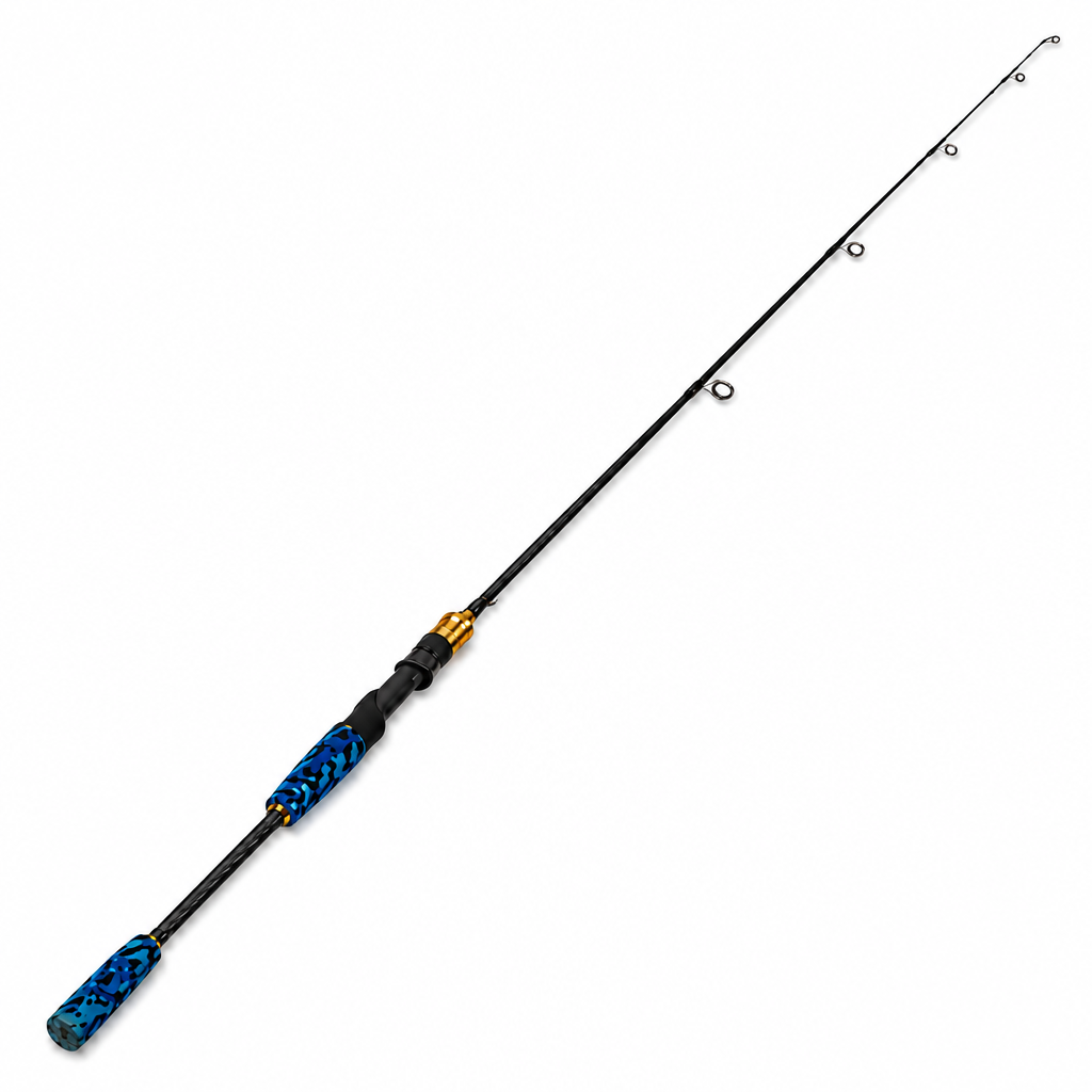 48 Pieces Fishing Rods (180 cm – Lightweight Freshwater Rod with Line Guides and Blue Camouflage EVA Grip for Lakes and Rivers)