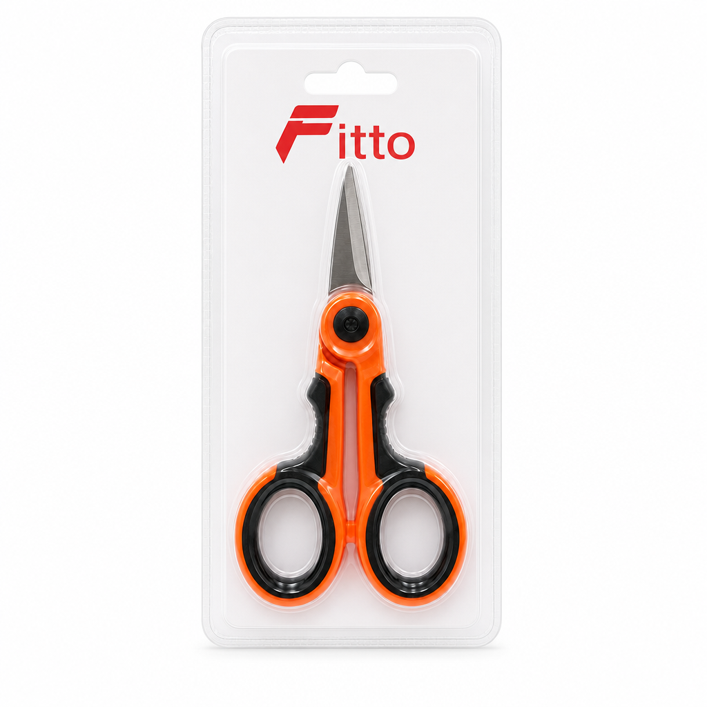 96 Pieces Fishing Scissors (Orange and Black – 10 cm Single Cutting Tool)