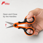 96 Pieces Fishing Scissors (Orange and Black – 10 cm Single Cutting Tool)