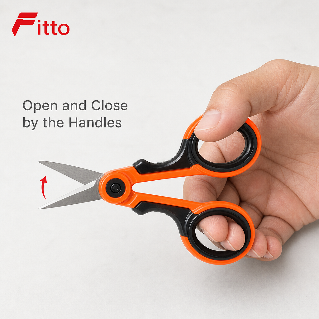 96 Pieces Fishing Scissors (Orange and Black – 10 cm Single Cutting Tool)