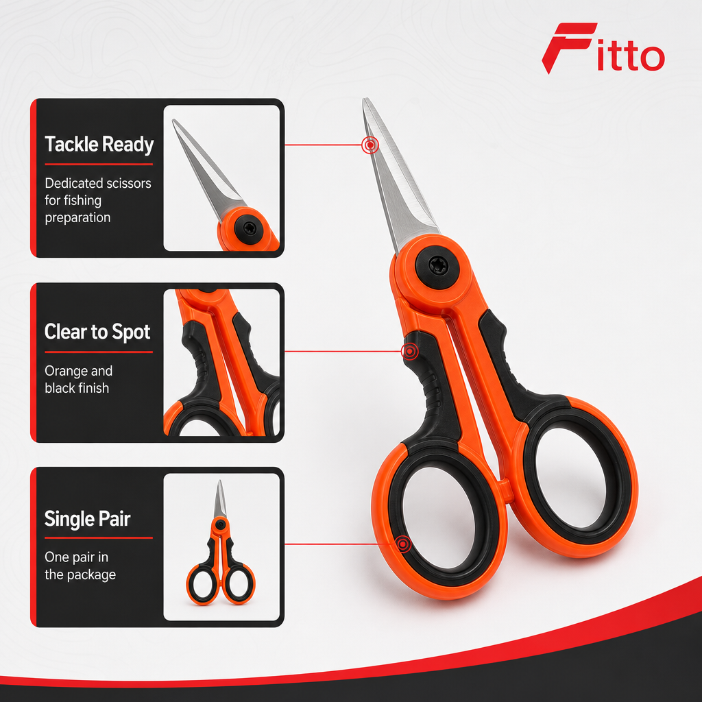 96 Pieces Fishing Scissors (Orange and Black – 10 cm Single Cutting Tool)