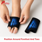72 Pieces Forefoot and Toe Hot Cold Therapy Wraps (Reusable Flexible Foot Ice Pack Sleeves – Pair – Black)