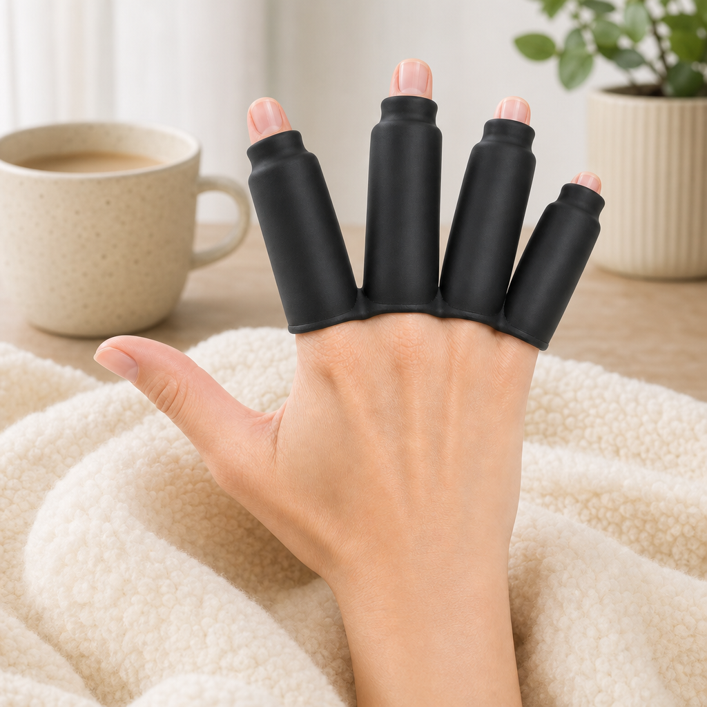 72 Pieces Hot & Cold Compress Finger Covers (Black – Single Cover for Warm or Cool Compress Use)