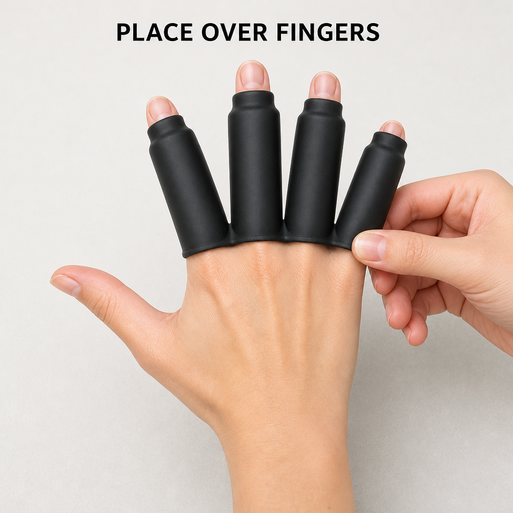 72 Pieces Hot & Cold Compress Finger Covers (Black – Single Cover for Warm or Cool Compress Use)