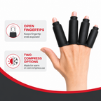 72 Pieces Hot & Cold Compress Finger Covers (Black – Single Cover for Warm or Cool Compress Use)