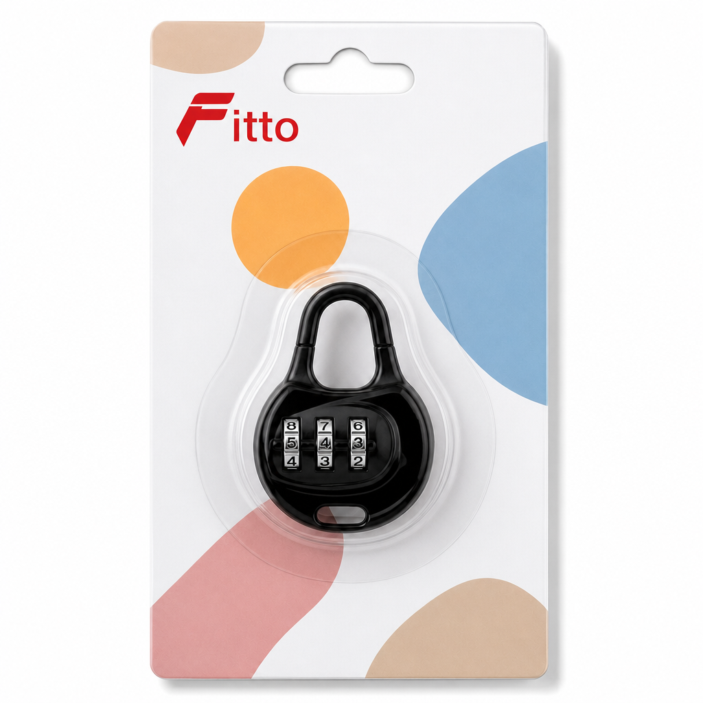 120 Pieces Black 3-Digit Combination Padlocks (Keyless Number Dial)