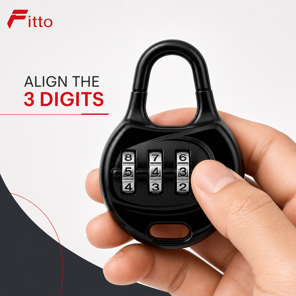 120 Pieces Black 3-Digit Combination Padlocks (Keyless Number Dial)