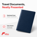 120 Pieces Navy Blue Passport Covers (Travel Document Holder)