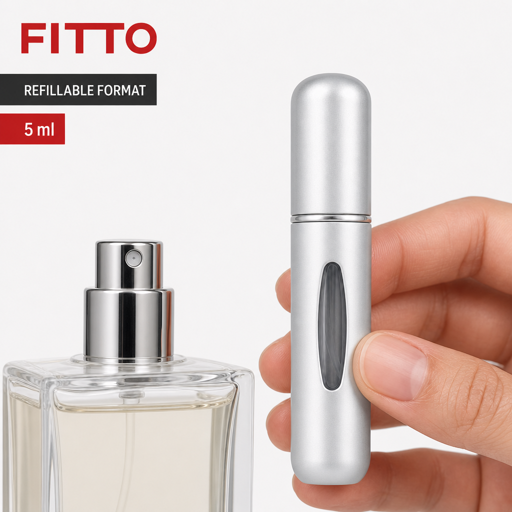 144 Pieces 5 ml Refillable Perfume Atomizers (Silver Travel Fragrance Sprayer)