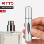 144 Pieces 5 ml Refillable Perfume Atomizers (Silver Travel Fragrance Sprayer)