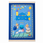 96 Pieces Educational Prayer Mats (Blue Birthday-Themed Design with Decorative Fringe)