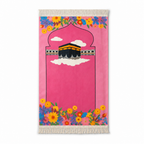 96 Pieces Pink Floral Prayer Mats (91 x 49 cm – Fringed Edges)