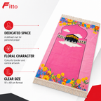 96 Pieces Pink Floral Prayer Mats (91 x 49 cm – Fringed Edges)