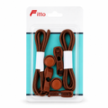 144 Pieces No-Tie Elastic Shoelaces with Locks (Brown – 1 Pair)
