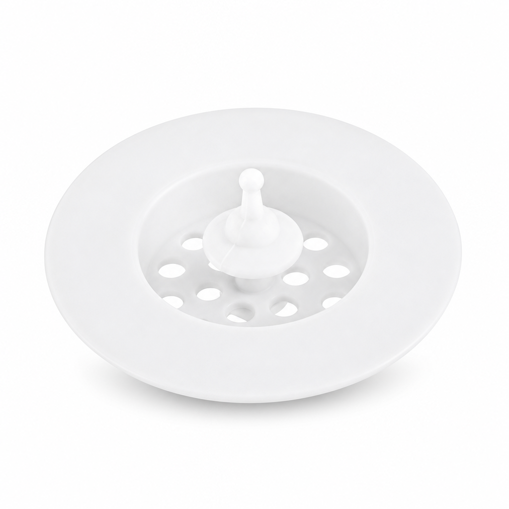 120 Pieces White Silicone Floor Drain Strainers (Round Bathroom Drain Cover)