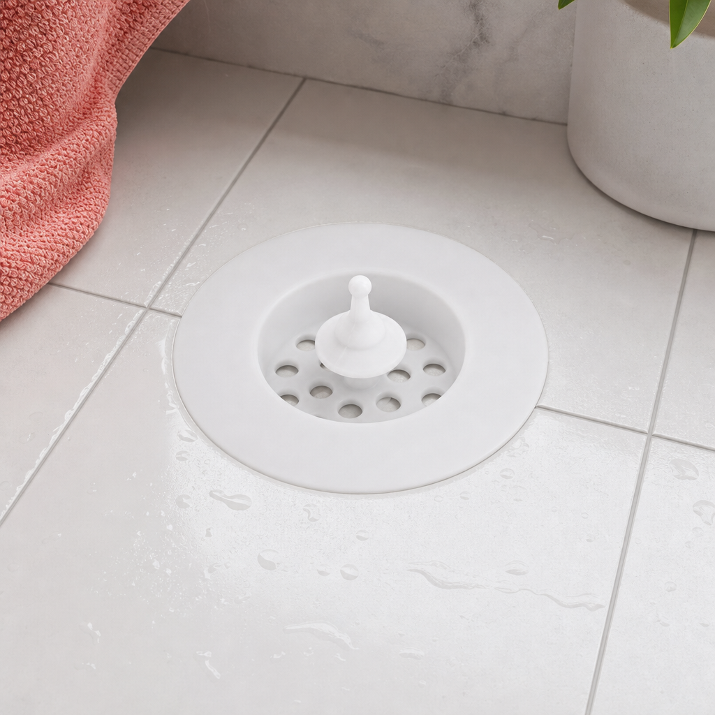 120 Pieces White Silicone Floor Drain Strainers (Round Bathroom Drain Cover)