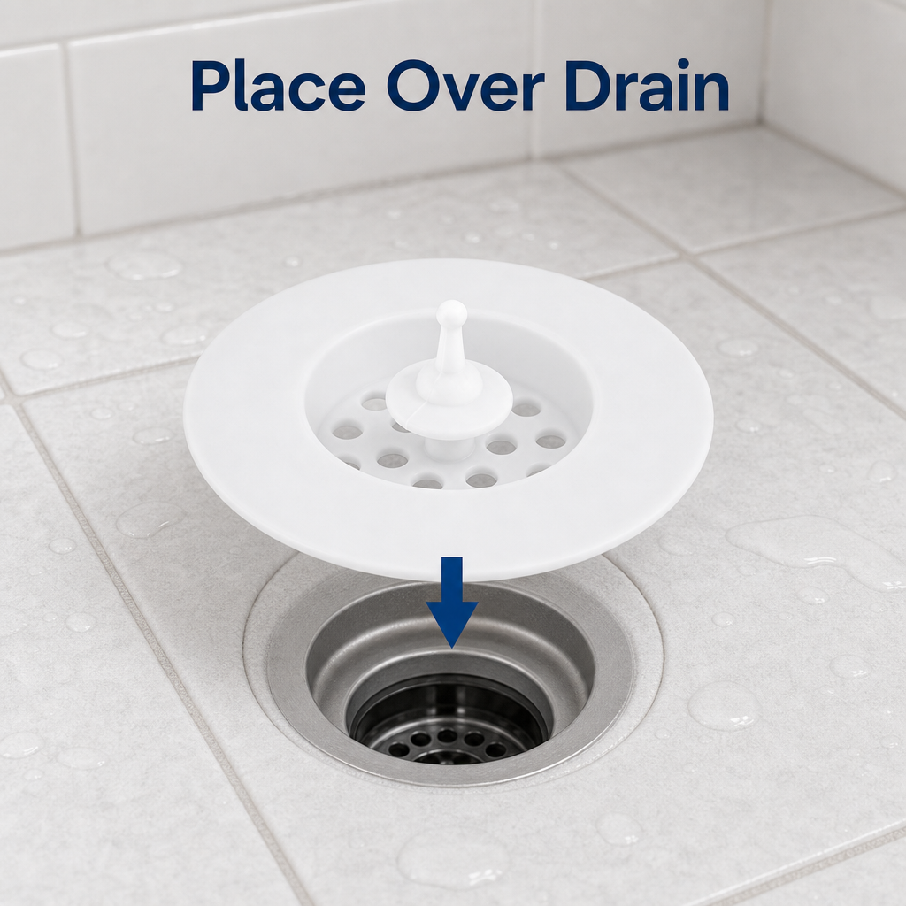120 Pieces White Silicone Floor Drain Strainers (Round Bathroom Drain Cover)