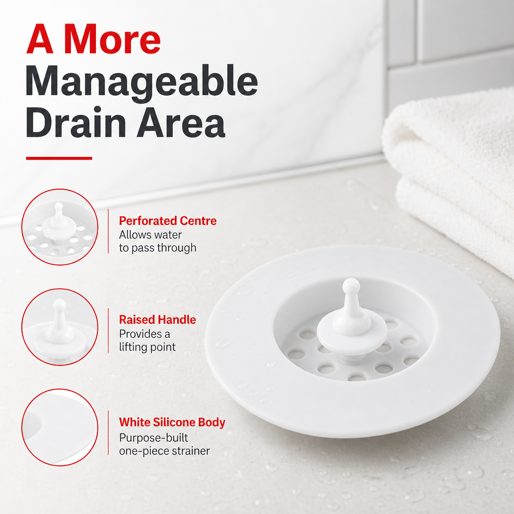 120 Pieces White Silicone Floor Drain Strainers (Round Bathroom Drain Cover)