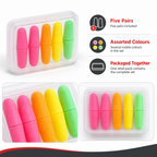 120 Pieces Soft Earplug Packs (5 Pairs per Pack – Compact Assorted-Color Set)