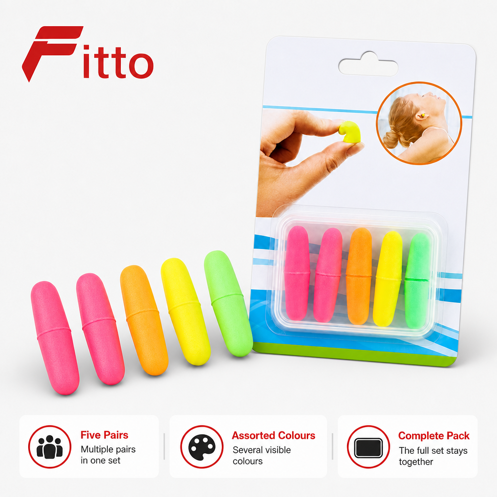 120 Pieces Soft Earplug Packs (5 Pairs per Pack – Compact Assorted-Color Set)