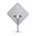 144 Pieces Stainless Steel Self-Adhesive Wall Hooks (Silver Utility Hanging Hook)