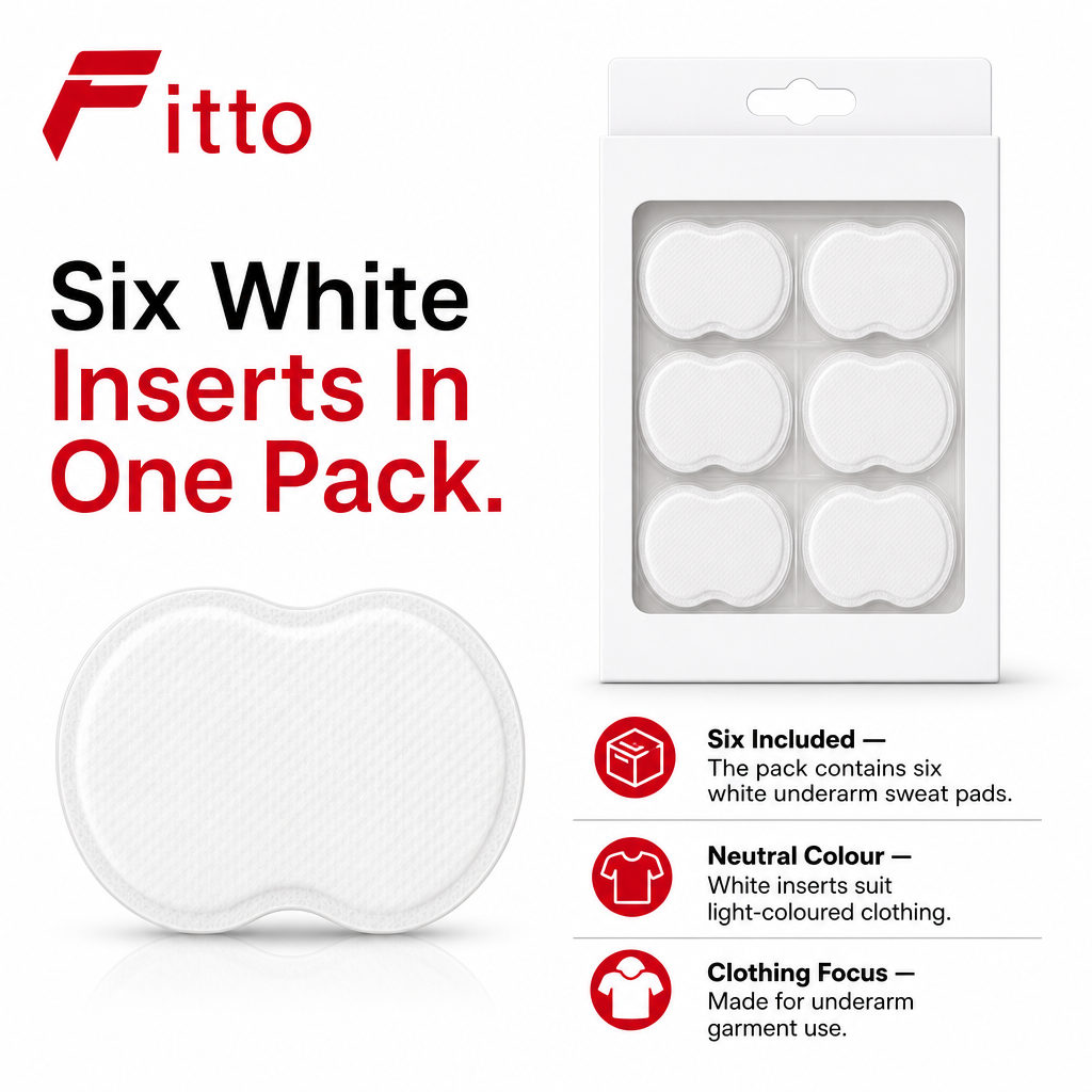 120 Pieces Underarm Sweat Pads (White Garment Inserts – 6 Pack)