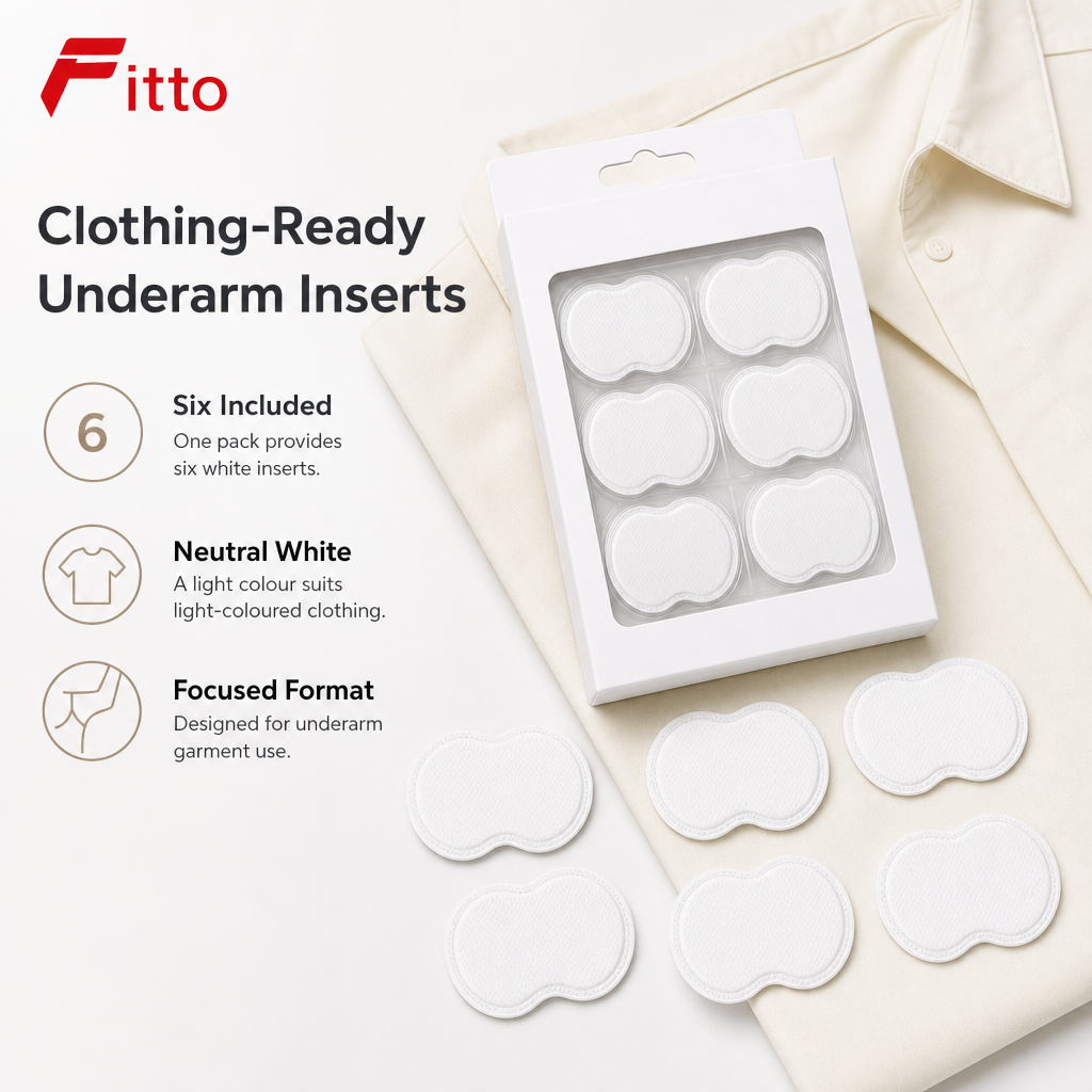 120 Pieces Underarm Sweat Pads (White Garment Inserts – 6 Pack)