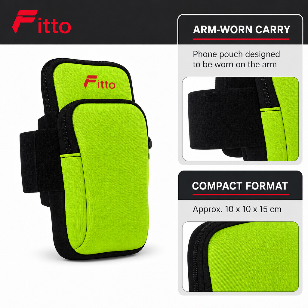 120 Pieces Green Sports Armband Phone Bags (Wearable Phone Pouch for Outdoor Exercise)