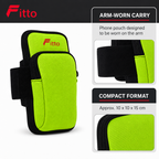 120 Pieces Green Sports Armband Phone Bags (Wearable Phone Pouch for Outdoor Exercise)