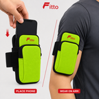 120 Pieces Green Sports Armband Phone Bags (Wearable Phone Pouch for Outdoor Exercise)
