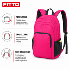 96 Pieces Pink Foldable Travel Backpacks