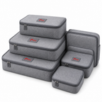 96 Pieces Grey Travel Packing Cube Organizer Sets (6 Pieces)
