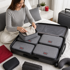 96 Pieces Grey Travel Packing Cube Organizer Sets (6 Pieces)