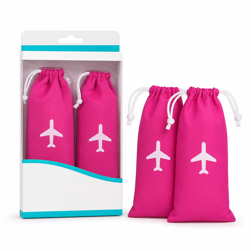 120 Pieces Disposable Shaving Bag Sets (2 Travel Shaving Bags for Personal Grooming – Pink)