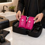 120 Pieces Disposable Shaving Bag Sets (2 Travel Shaving Bags for Personal Grooming – Pink)