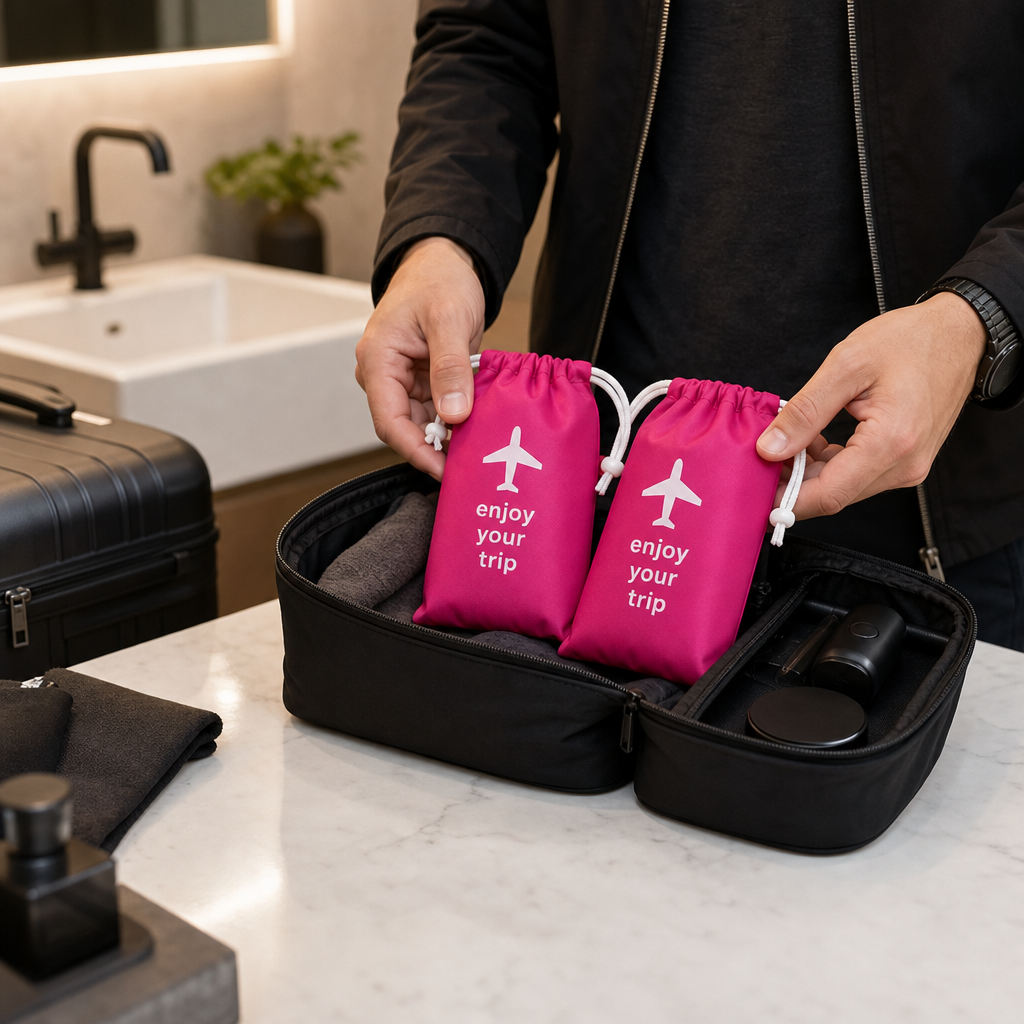 120 Pieces Disposable Shaving Bag Sets (2 Travel Shaving Bags for Personal Grooming – Pink)