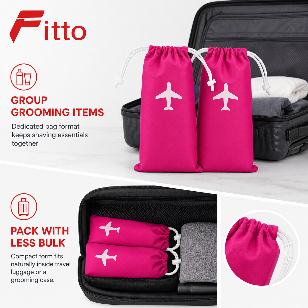 120 Pieces Disposable Shaving Bag Sets (2 Travel Shaving Bags for Personal Grooming – Pink)