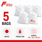 96 Pieces White Travel Vomit Bags (5 Pack – Drawstring Closure for Travel Use)