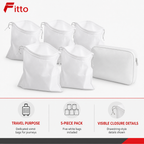 96 Pieces White Travel Vomit Bags (5 Pack – Drawstring Closure for Travel Use)