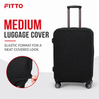 96 Pieces Elastic Luggage Covers (Medium – Black)