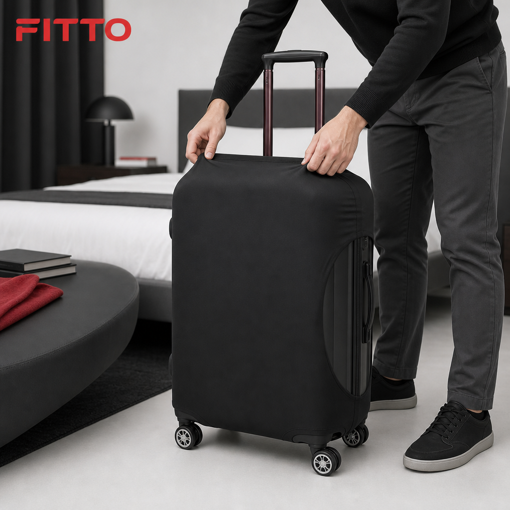 96 Pieces Elastic Luggage Covers (Medium – Black)
