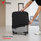 96 Pieces Elastic Luggage Covers (Medium – Black)